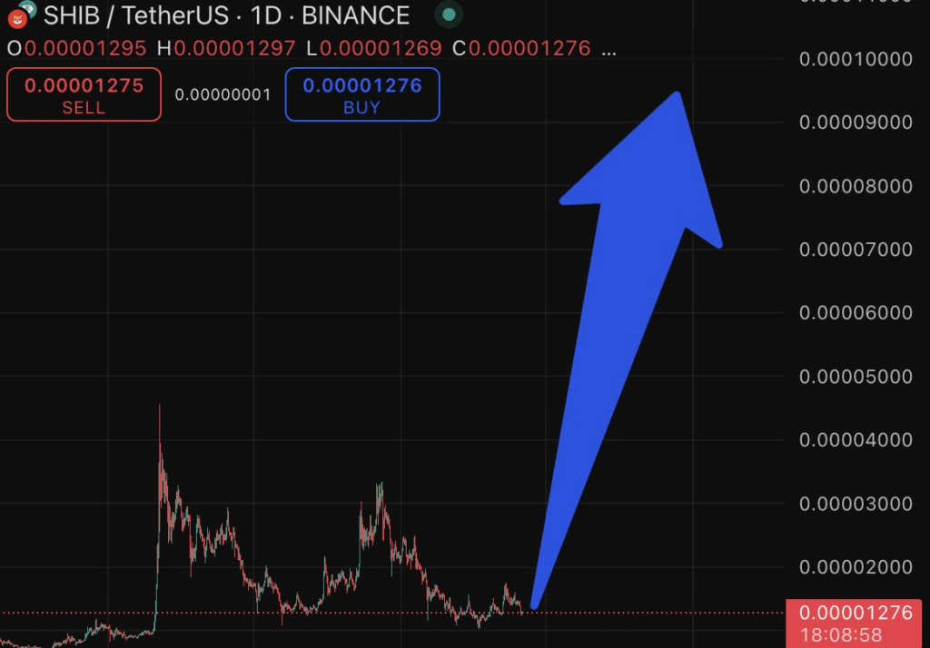 shiba inu coin price chart