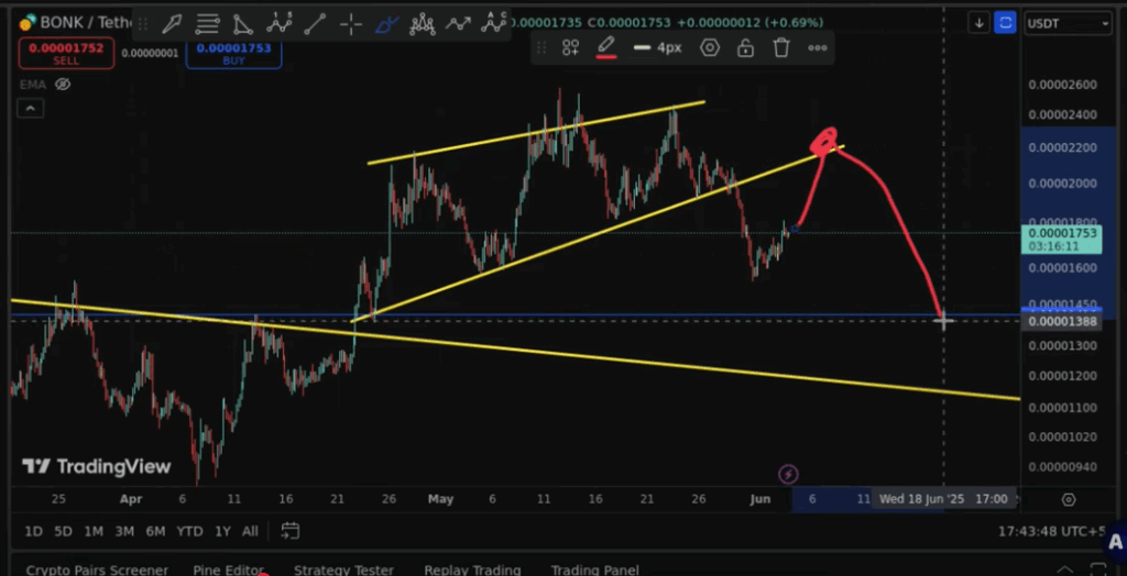 Bonk price chart