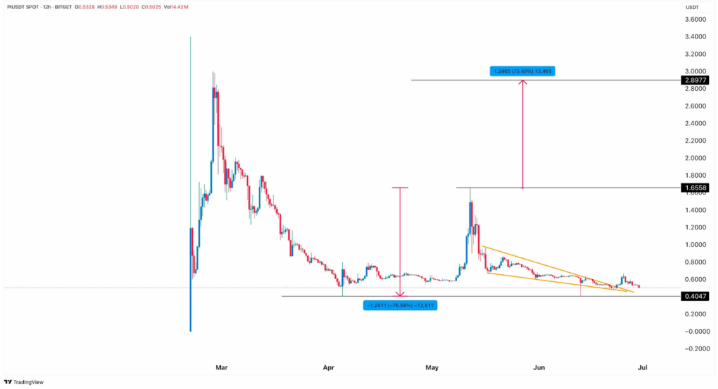 12 hour PI/USDT Chart 